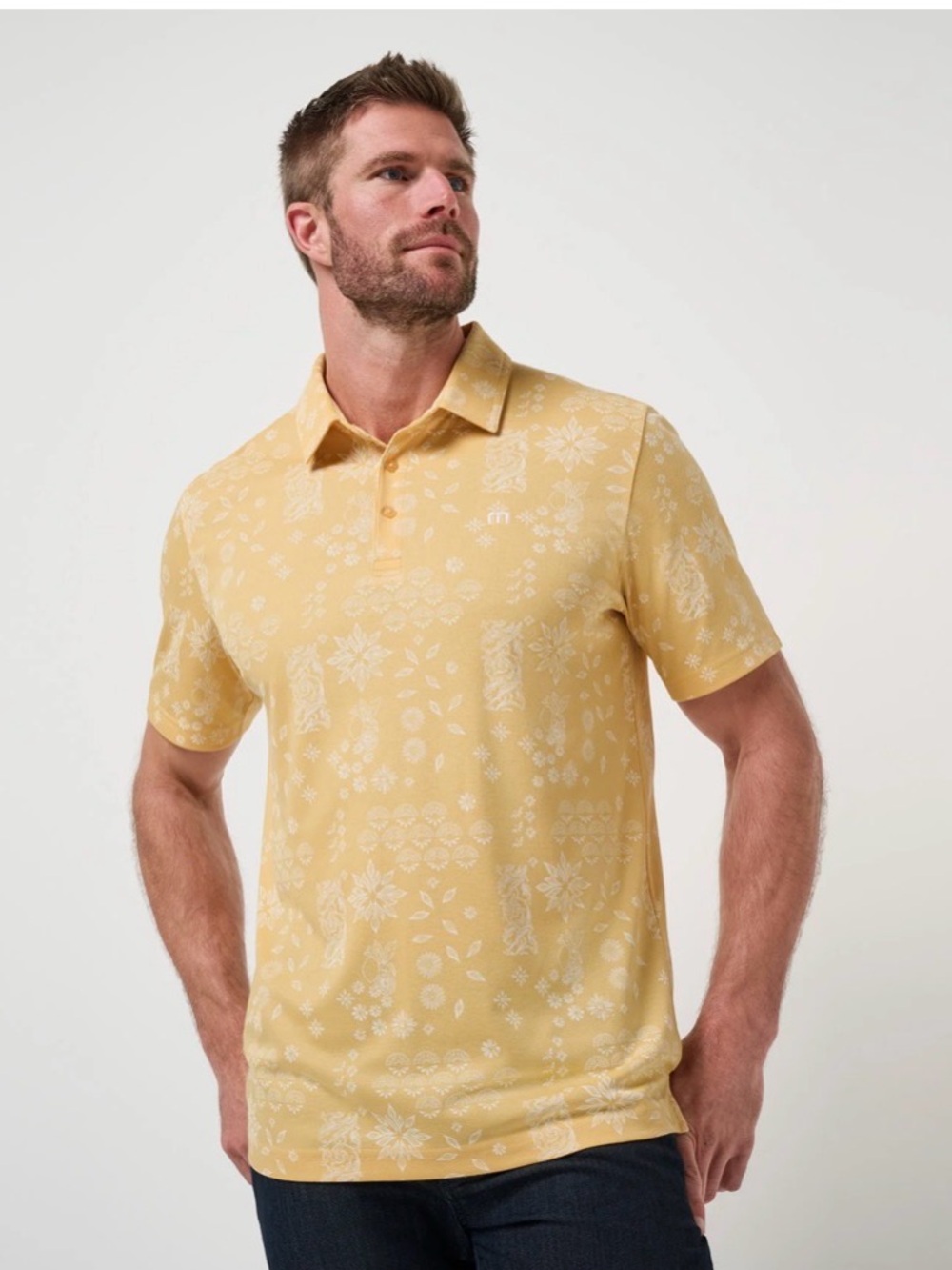 Travis Mathew’s polo shirt
